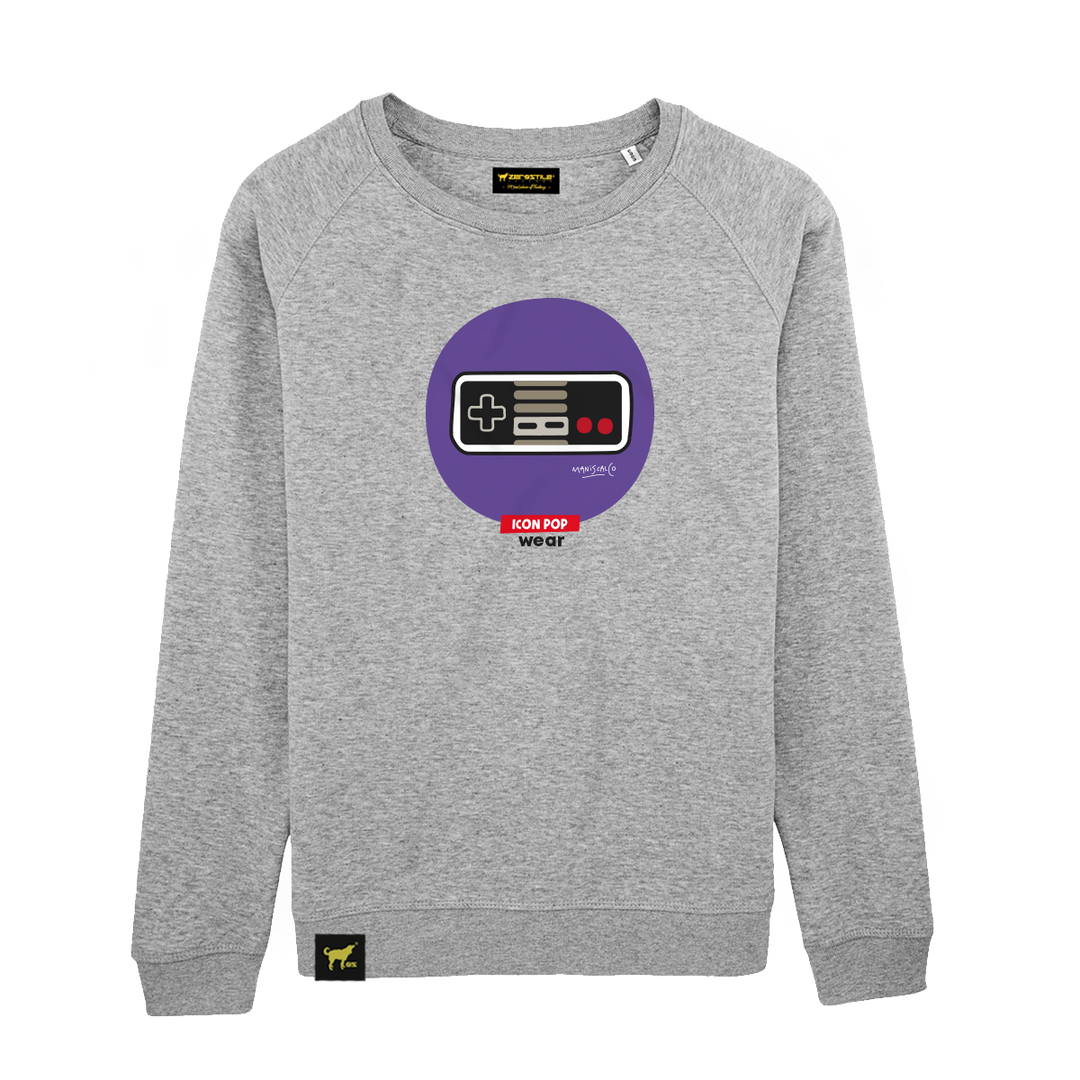 Felpa girocollo donna - Joypad - Oggetti Iconici