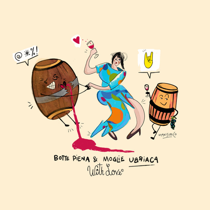 Felpa Cappuccio uomo - Botte Piena & Moglie Ubriaca - With Love