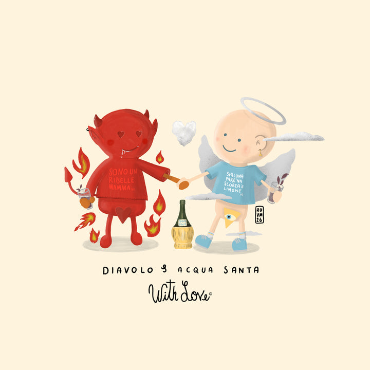 Felpa Cappuccio donna - Diavolo & Acqua santa - With Love
