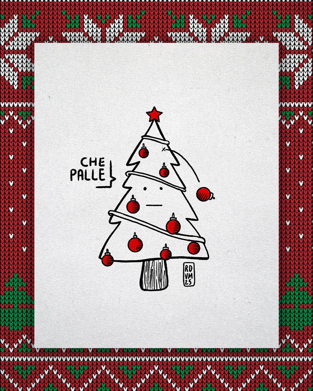 T Shirt uomo - Che palle l'albero - Maledetto Natale