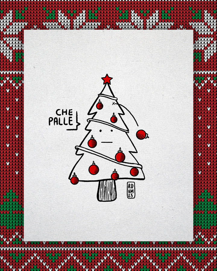 T Shirt uomo - Che palle l'albero - Maledetto Natale