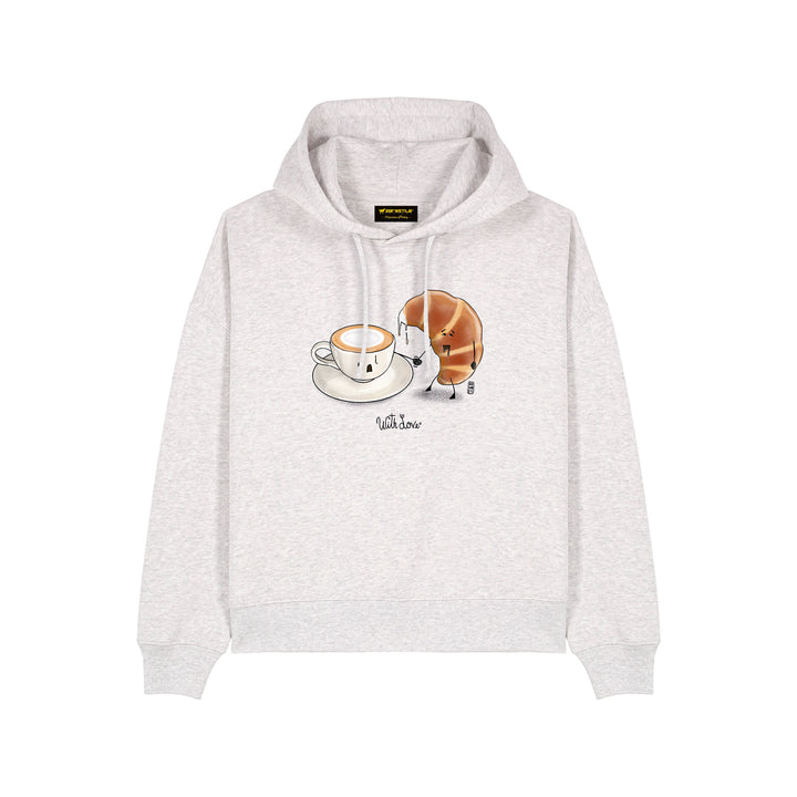 Felpa Cappuccio donna - Cappuccino & Cornetto - With Love