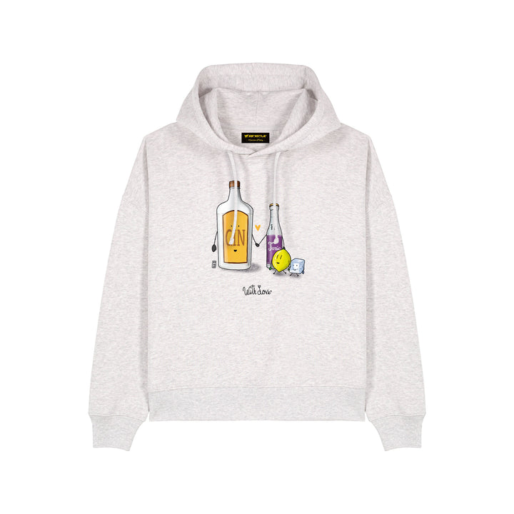 Felpa Cappuccio donna - Gin e Tonic - With Love