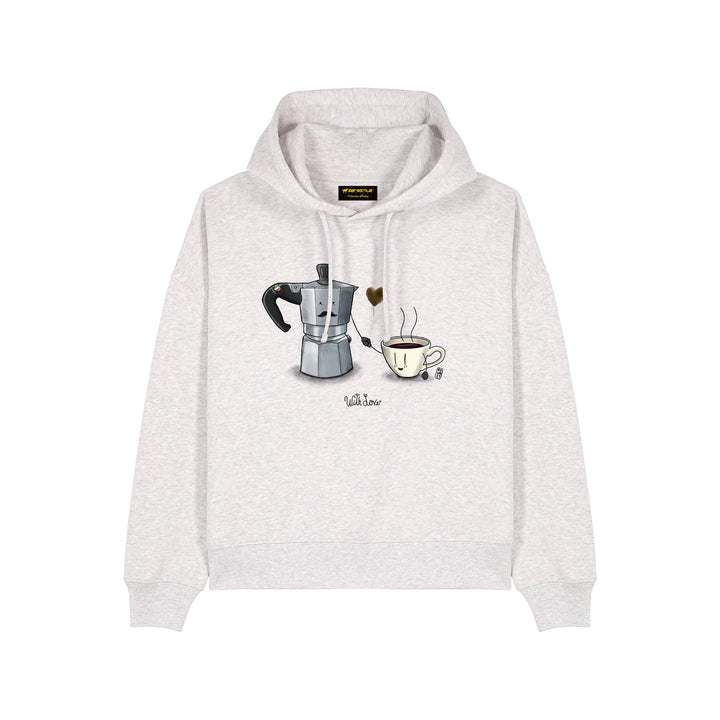 Felpa Cappuccio donna -Moka & Caffè - With Love