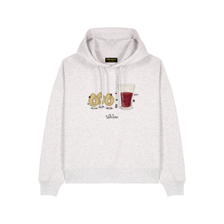 Felpa Cappuccio donna - Tarallucci e vino - With Love