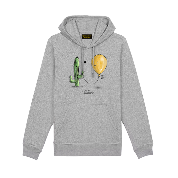 Felpa Cappuccio uomo - Musicassetta & Matita - With Love