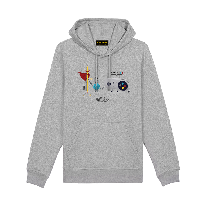 Felpa Cappuccio uomo - Born to Play - With Love