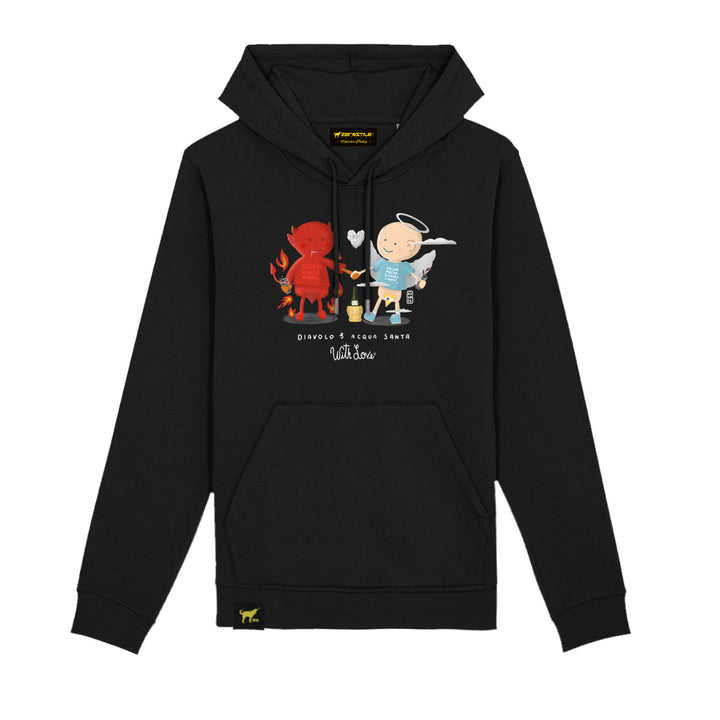 Felpa Cappuccio uomo - Divolo & Acqua santa - With Love