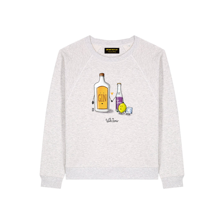 Felpa girocollo donna - Gin & Tonic - With Love