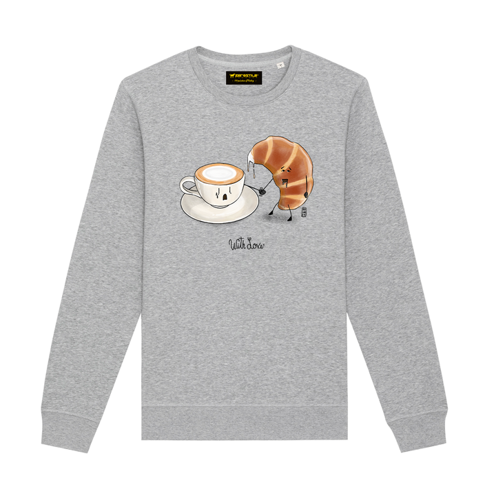 Felpa Girocollo uomo - Cappuccino & Cornetto - With Love