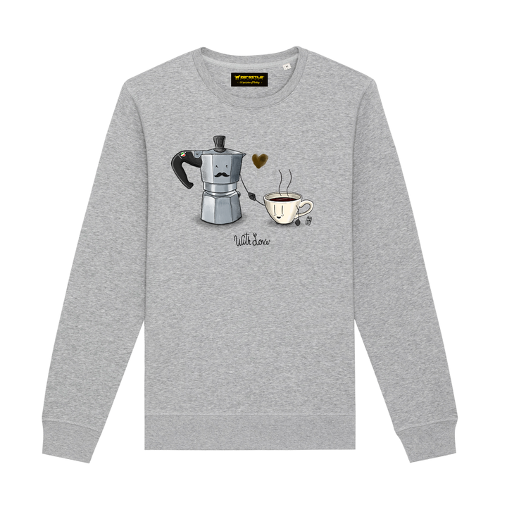 Felpa Girocollo uomo - Moka & Tazzina - With Love