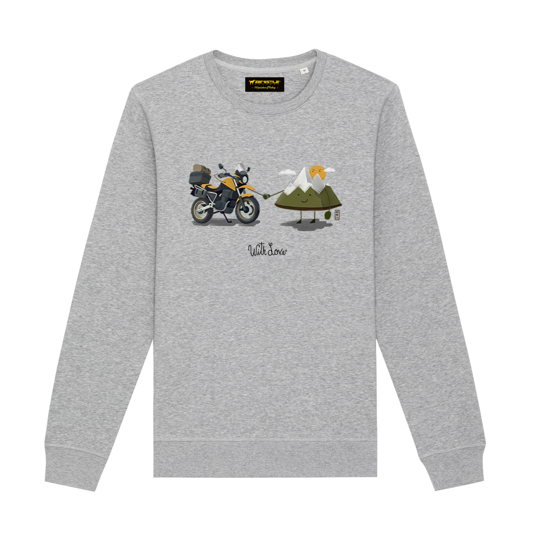 Felpa Girocollo uomo - Moto & Adventure - With Love