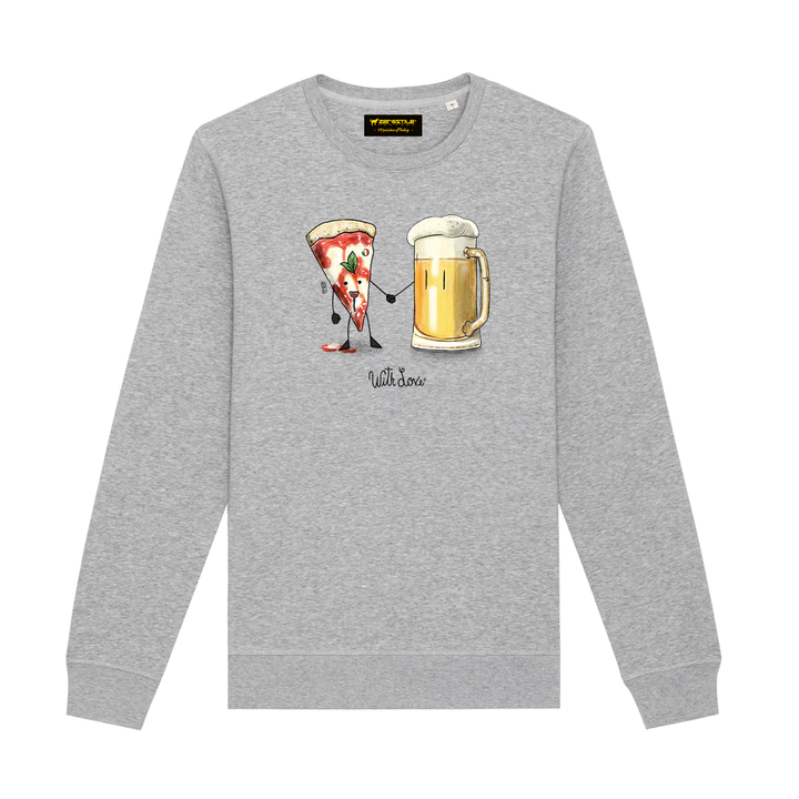 Felpa Girocollo uomo - Pizza & Birra - With Love
