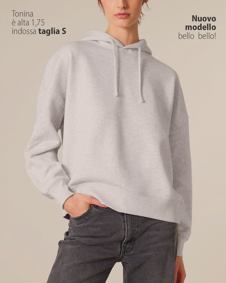 Felpa Cappuccio donna - Bottiglia e Bicchiere - With Love