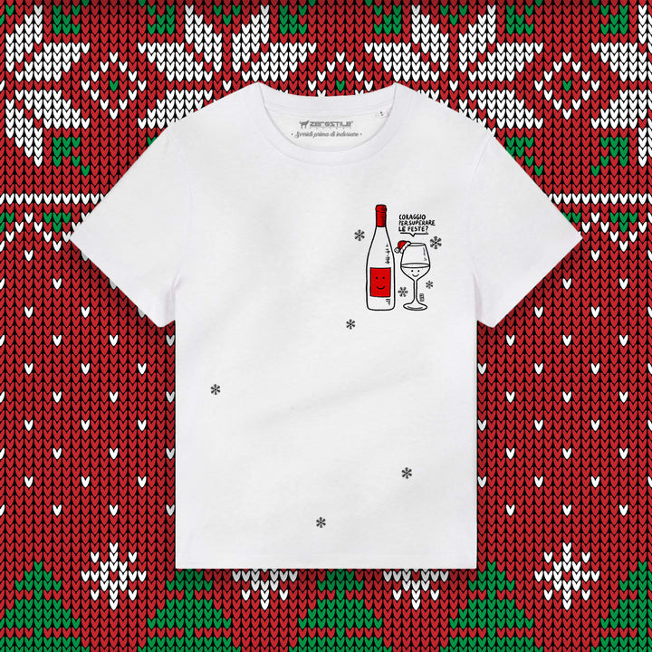T-Shirt donna - Una bottiglia di coraggio  - Maledetto Natale