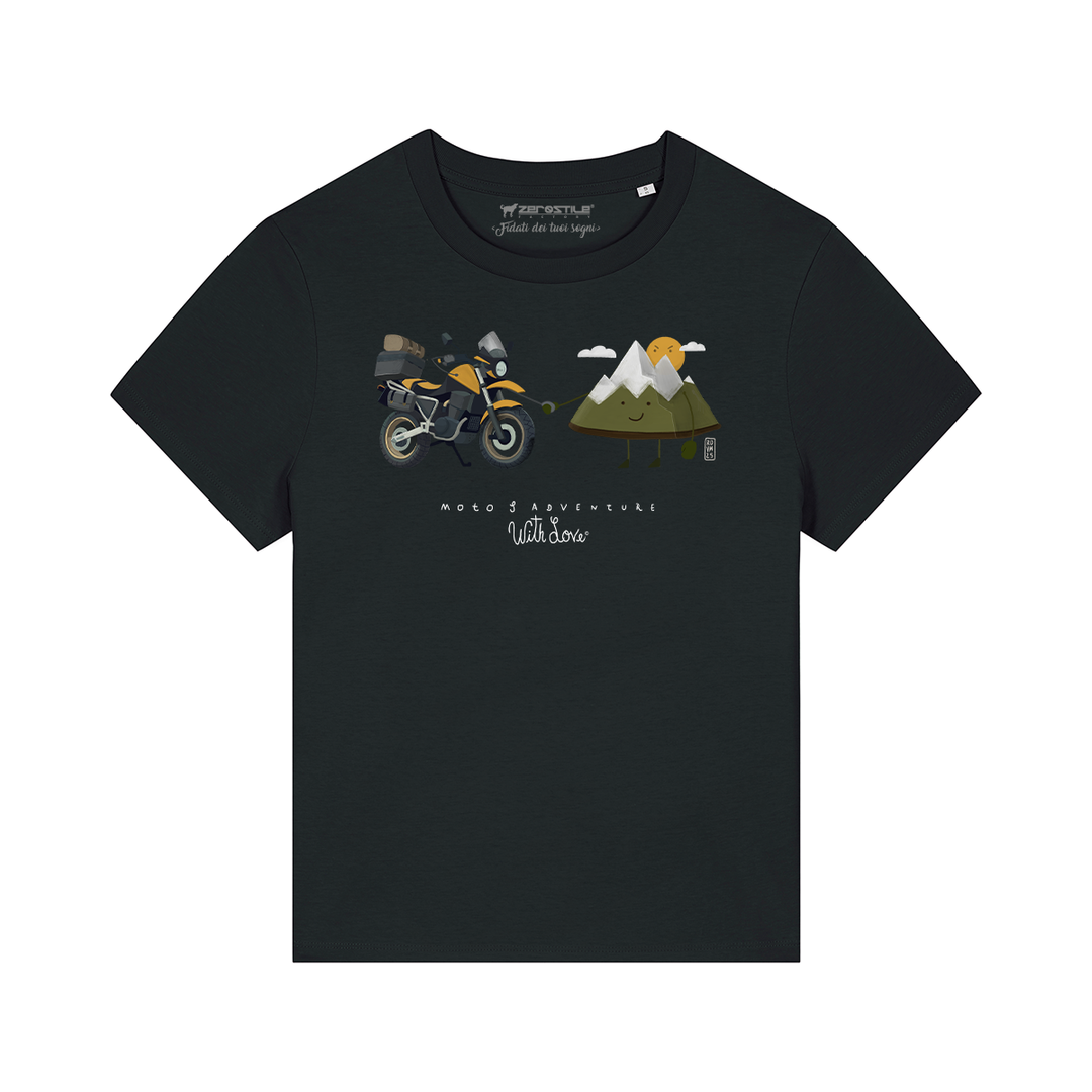 T Shirt donna - Moto & Adventure - With Love