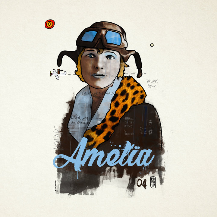 T Shirt uomo - Amelia Earhart - She's History