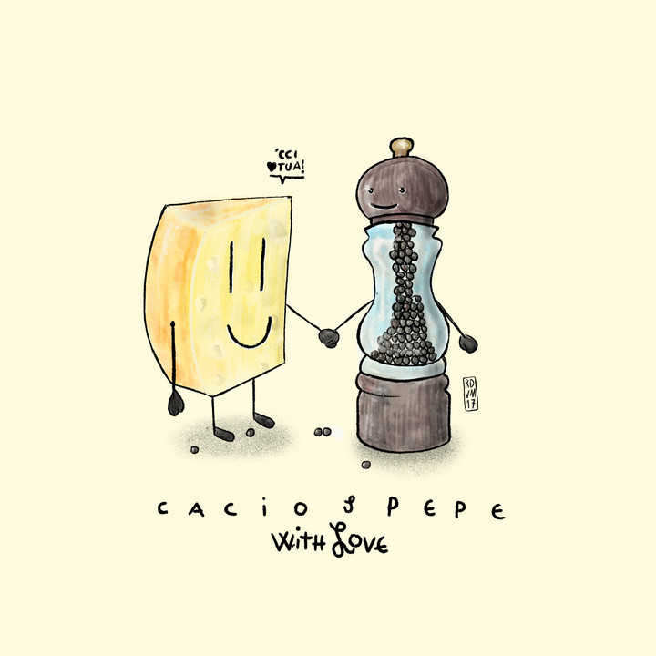 T Shirt uomo - Cacio & Pepe - With Love