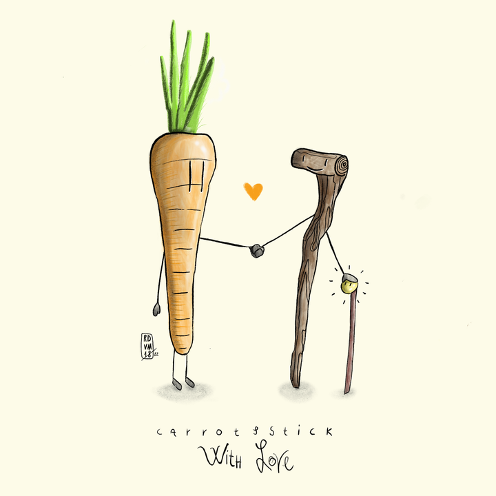 T Shirt donna - Carota & Bastone - With Love