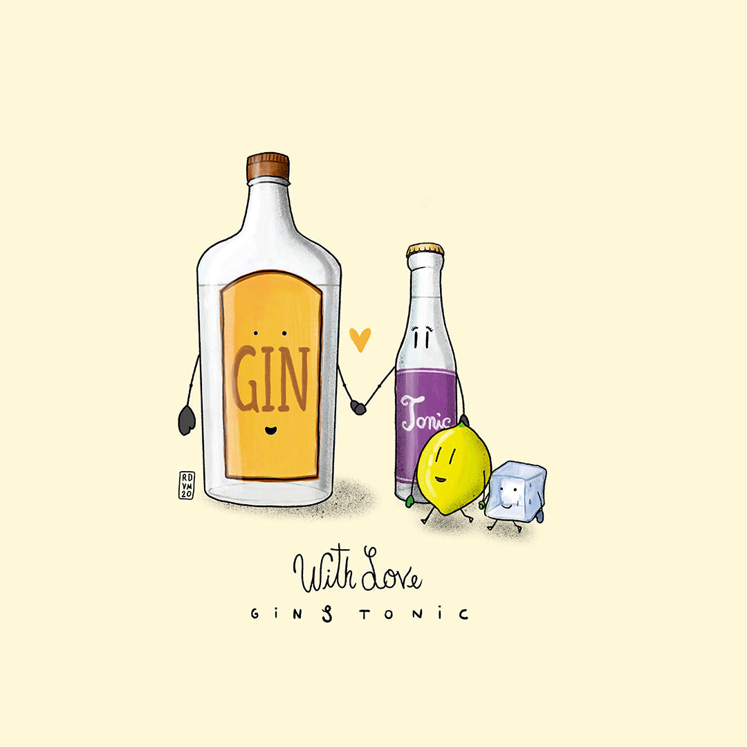 T Shirt donna - Gin & Tonic - With Love