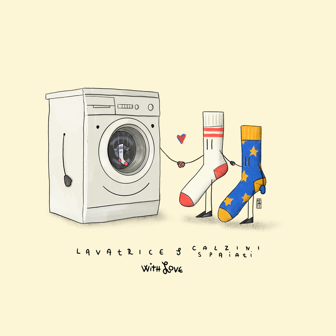 T Shirt donna - Lavatrice & Calzini Spaiati - With Love