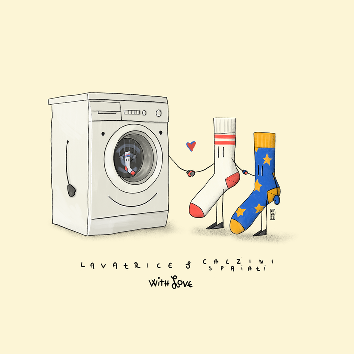 T Shirt donna - Lavatrice & Calzini Spaiati - With Love