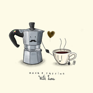 T Shirt donna - Moka & Caffè - With Love
