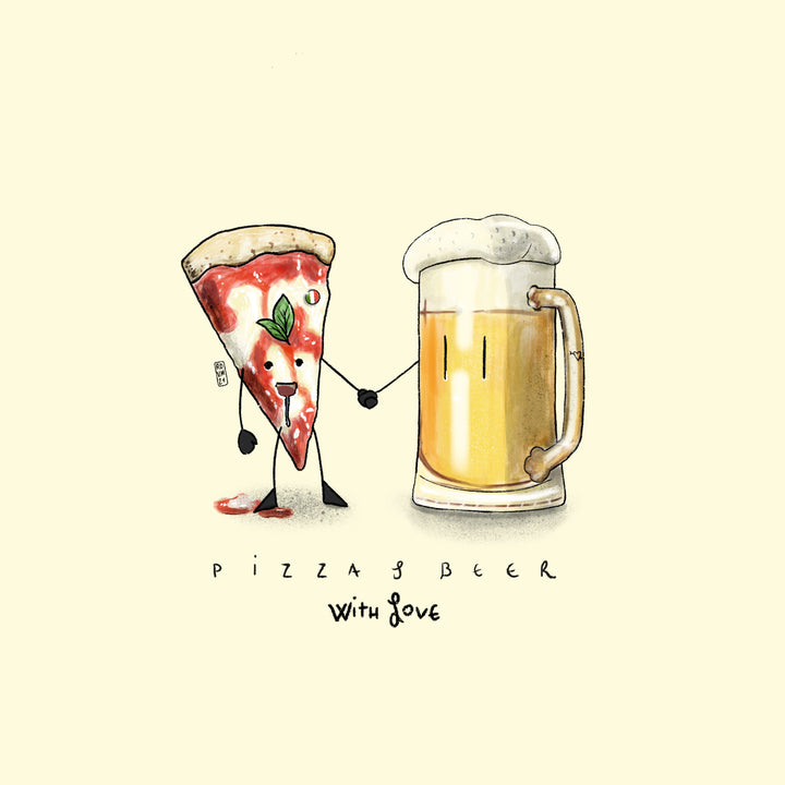 T Shirt donna - Pizza & Birra - With Love