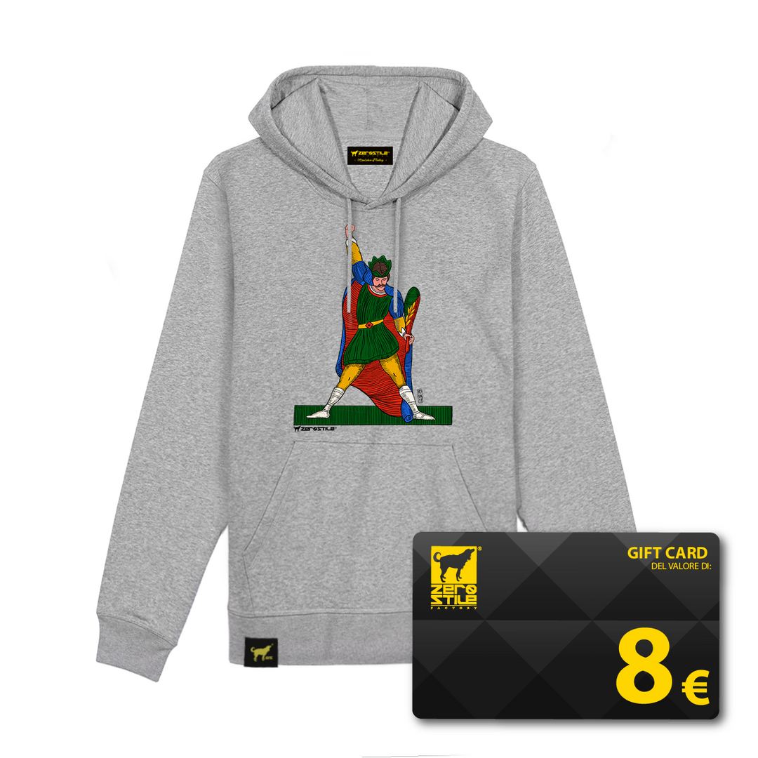 Felpa Cappuccio uomo - Queen di Bastoni & Gift Card omaggio - Black Friday