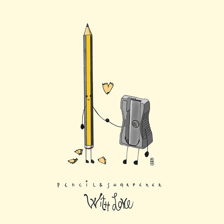 T Shirt donna - Pencil & Sharpener - With Love