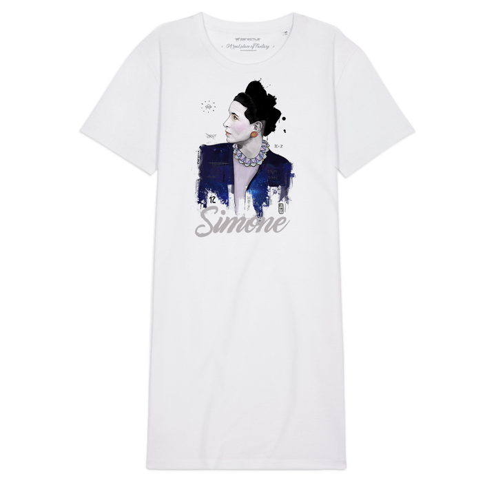 T Shirt Dress donna - Simone De Beauvoir - She's History