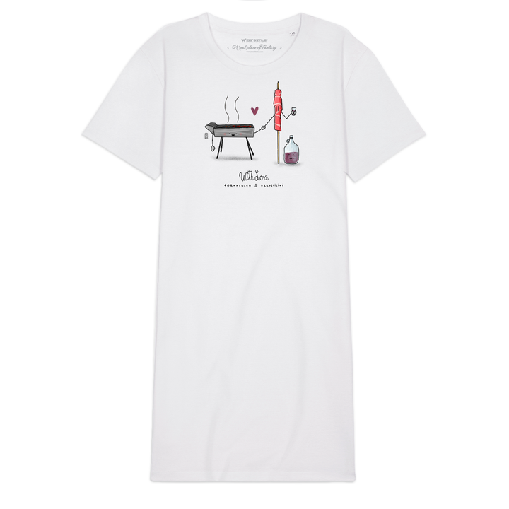 T Shirt Dress donna - Fornacella & Arrosticini - With Love