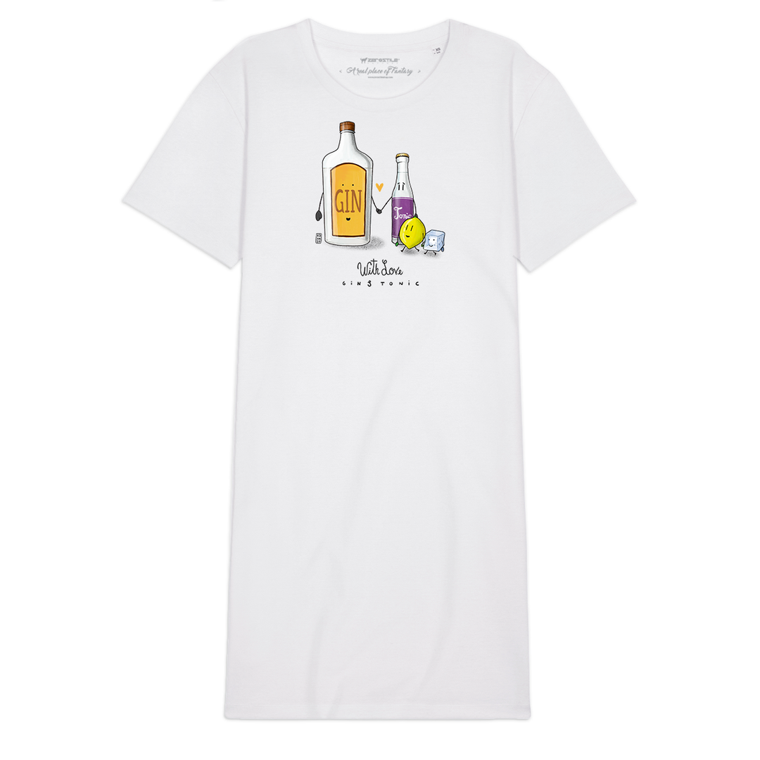 T Shirt Dress donna - Gin & Tonic - With Love