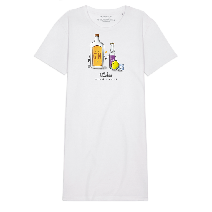 T Shirt Dress donna - Gin & Tonic - With Love
