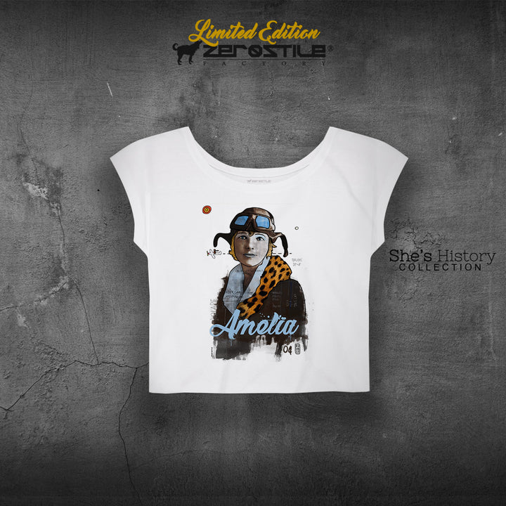 T Shirt donna - Amelia Earhart - She's History