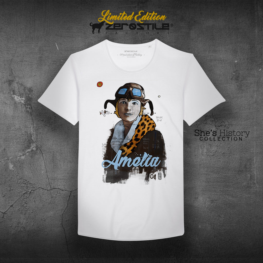 T Shirt uomo - Amelia Earhart - She's History