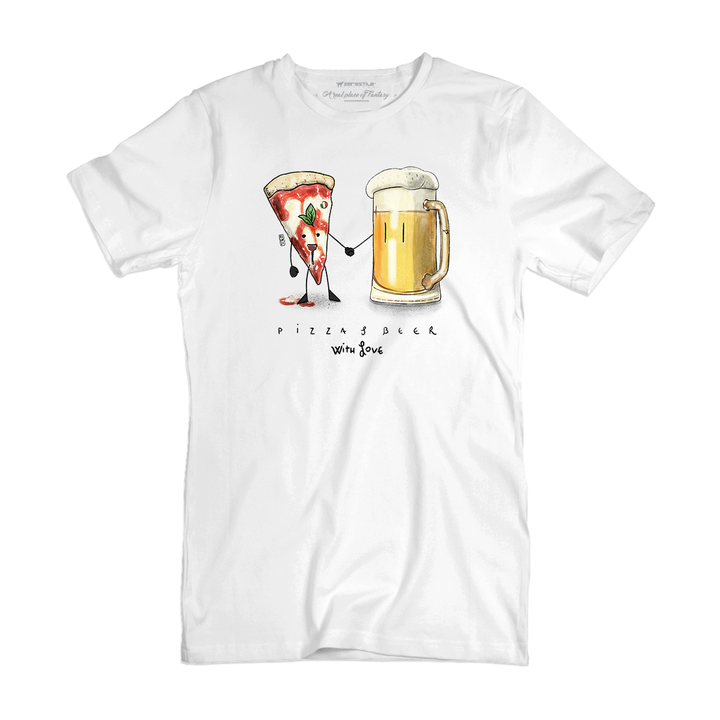 T Shirt uomo - Pizza & Birra - With Love