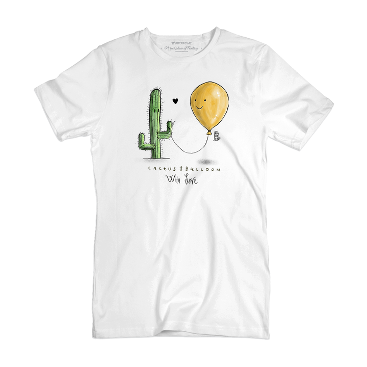 T Shirt uomo - Cactus & Ballons - With Love