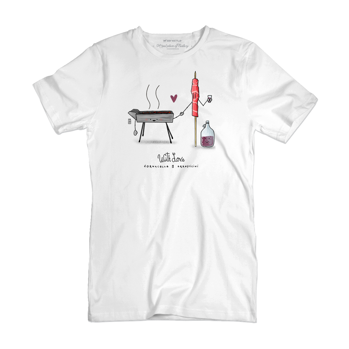 T Shirt uomo - Fornacella & Arrosticini - With Love