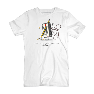 T Shirt uomo - Music Cassetta & Matita - With Love