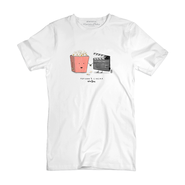 T Shirt uomo - Cinema & PopCorn - With Love