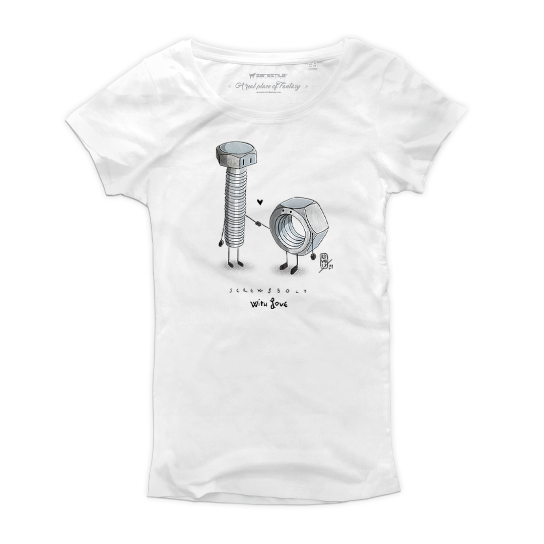 T Shirt donna - Vite & Dado - With Love