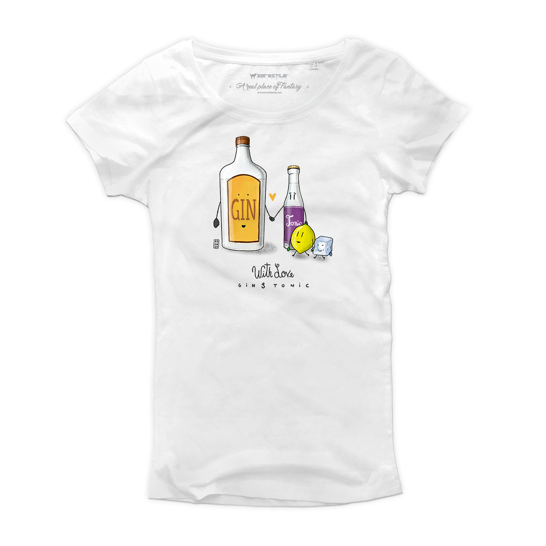 T Shirt donna - Gin & Tonic - With Love