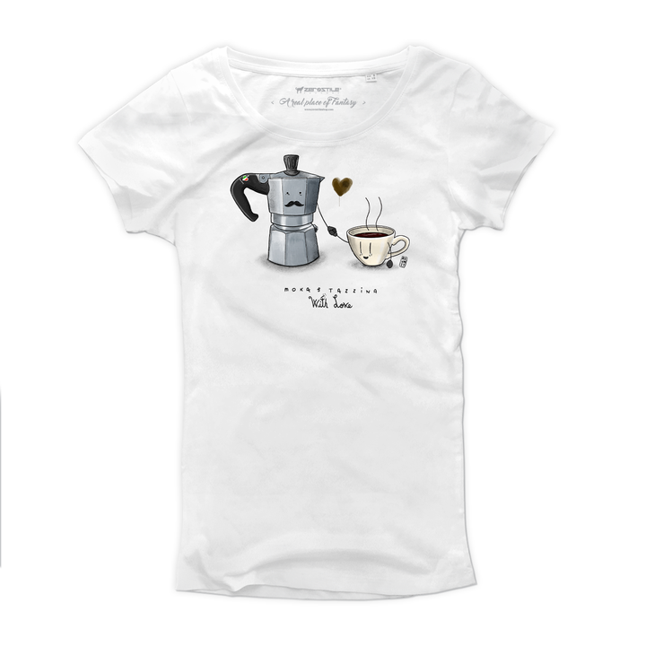 T Shirt donna - Moka & Caffè - With Love