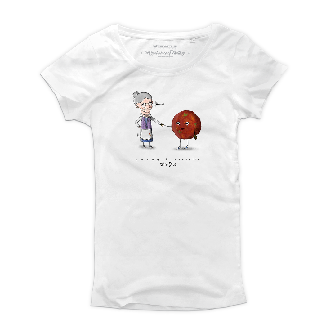 T Shirt donna - Nonna & Polpette - With Love