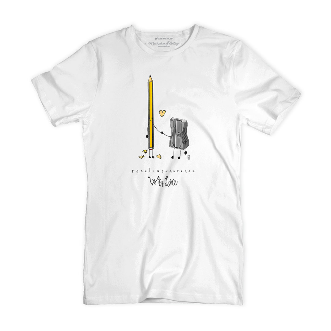 T Shirt uomo - Pencil & Sharpener - With Love